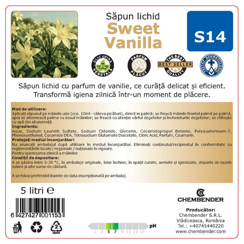 Sapun lichid parfumat Sweet Vanilla S14 - imagine 2